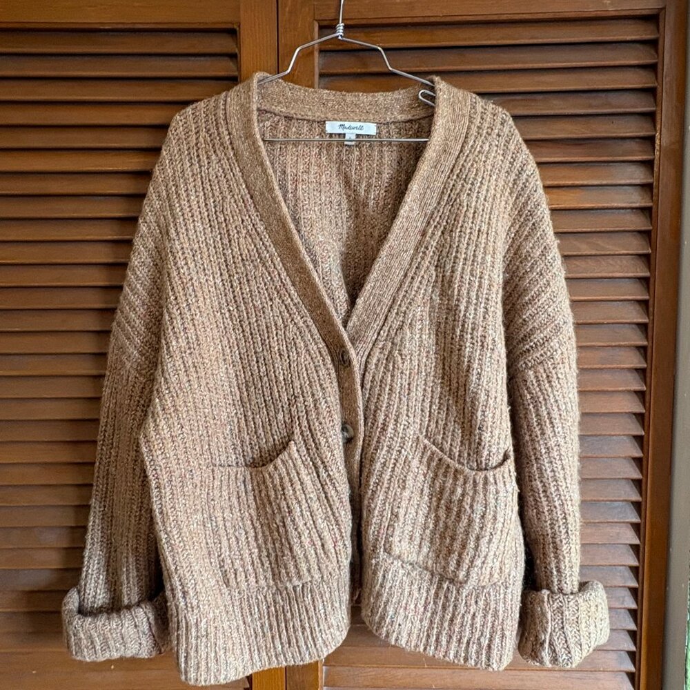 Madewell Oversize Chunky Cropped Cardigan size L